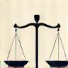 Icon representing balanced scales of justice